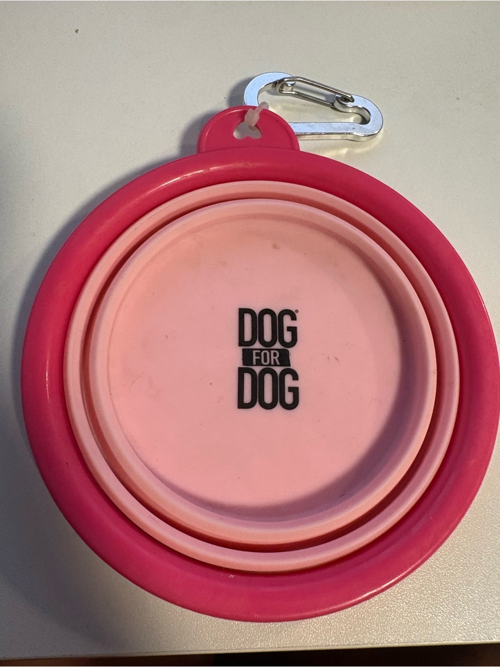 Pink Collapsible Travel Bowl for Dogs